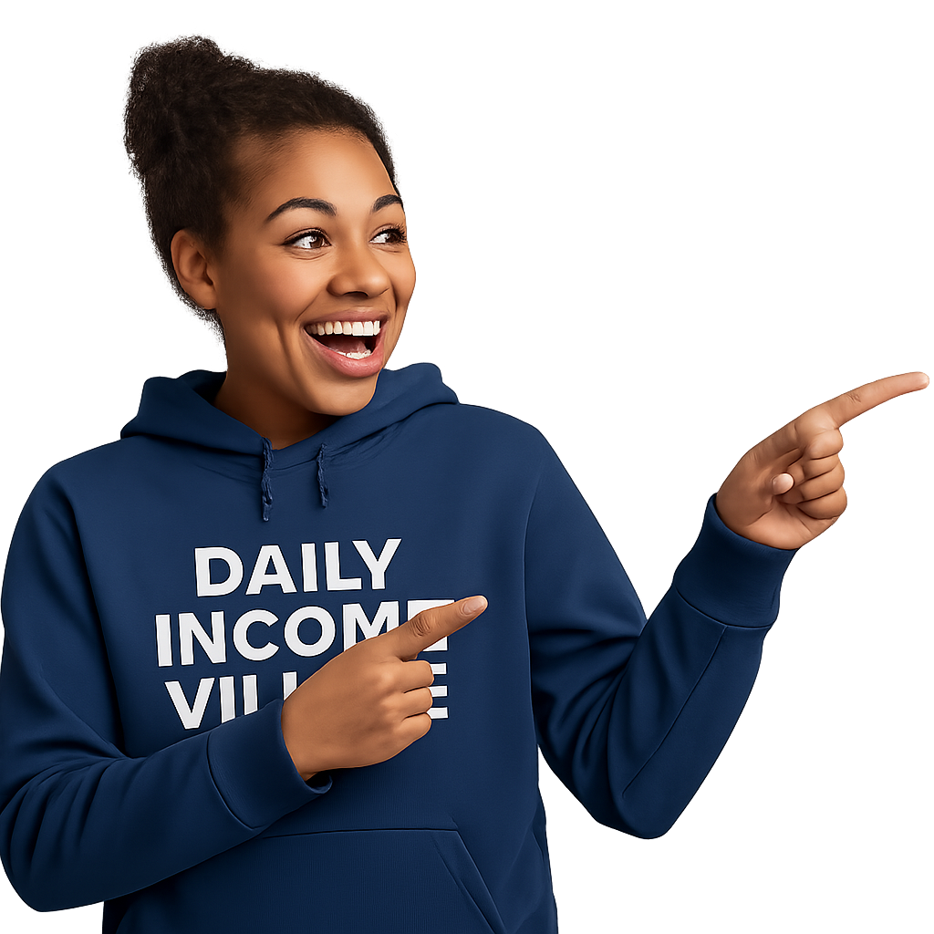 Lady Pointing at Offers